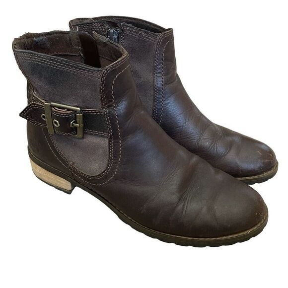 Timberland Leather Moto Chelsea Boots Women’s 8 - Picture 1 of 9